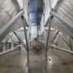 Fabric filtering particles larger than 5 microns for silos