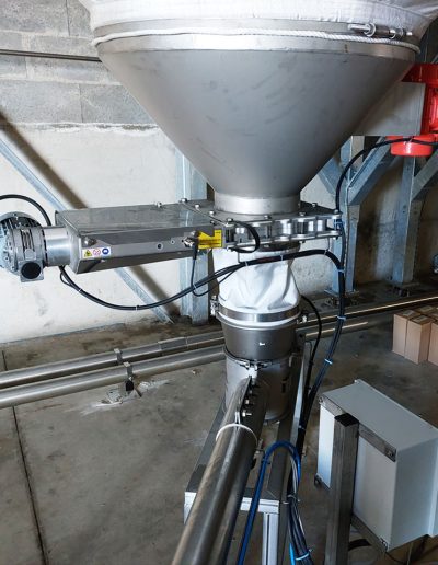 BFM cuff at the base of the flexible silo