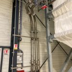 Syvrac pneumatic unloading system with fixed flange piping