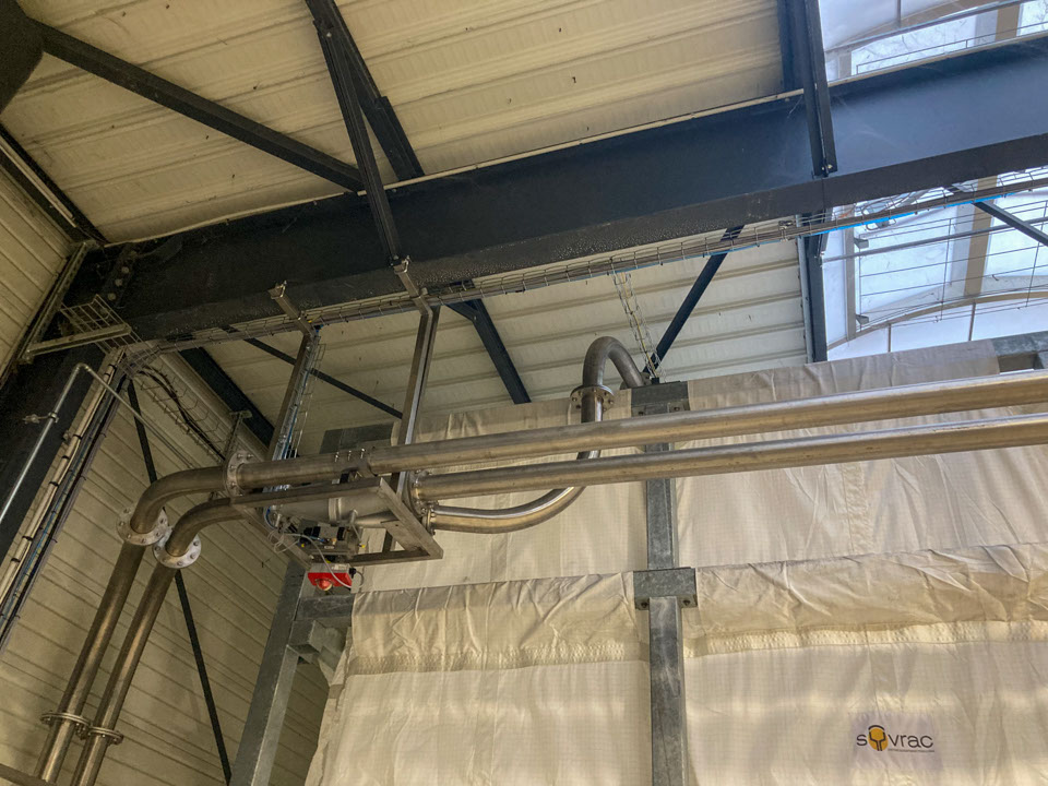 Technical installation of the unloading network