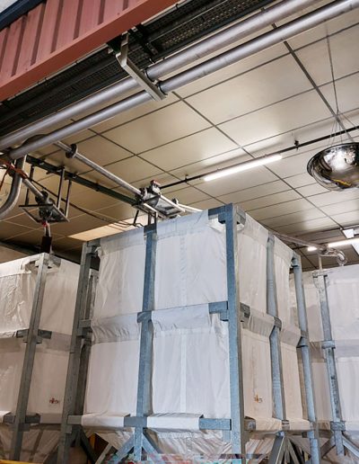 Flexible storage silos for PPEA granules