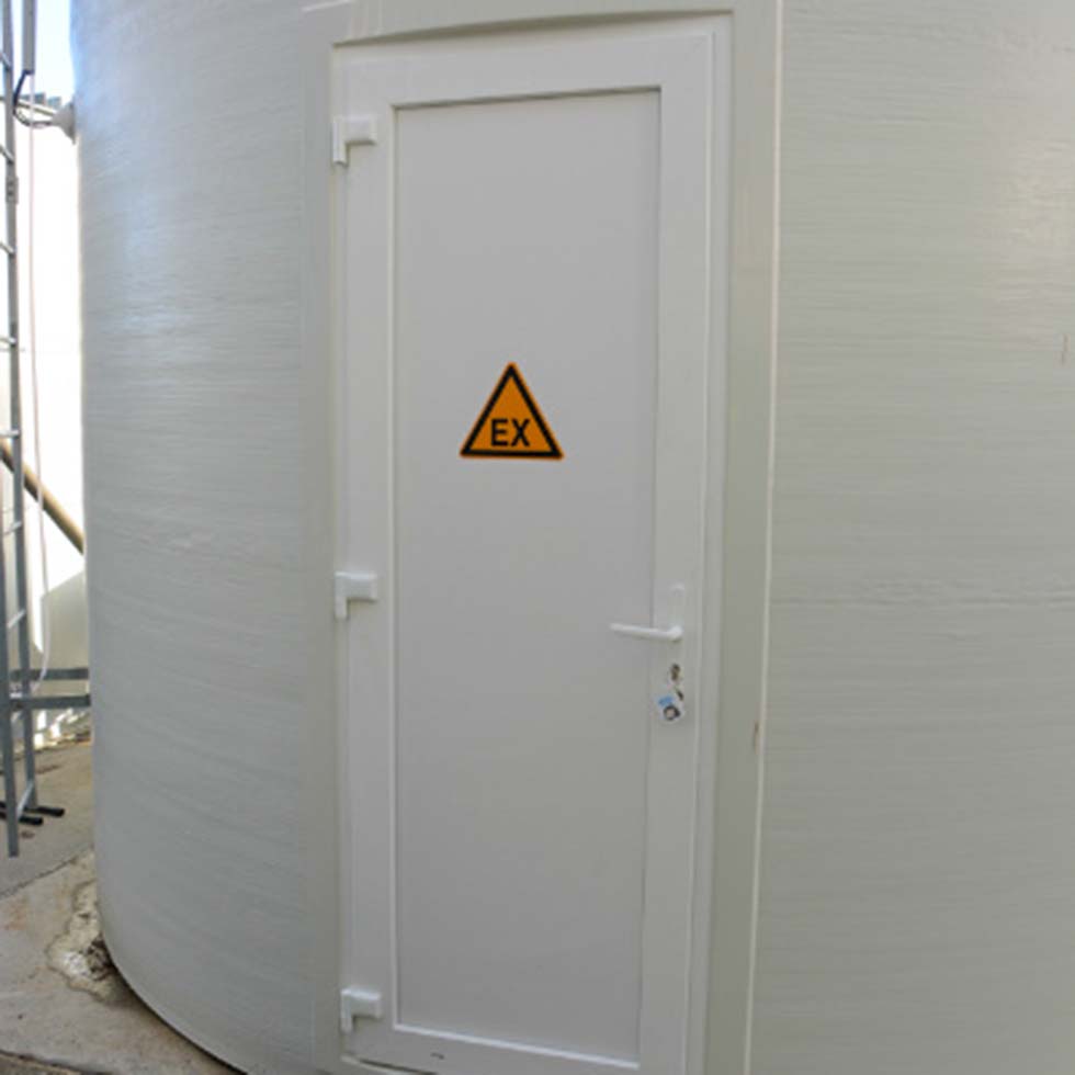 Isophthalic silo compliant with ATEX standards