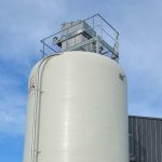 Composite silo made of isophthalic resin for food storage