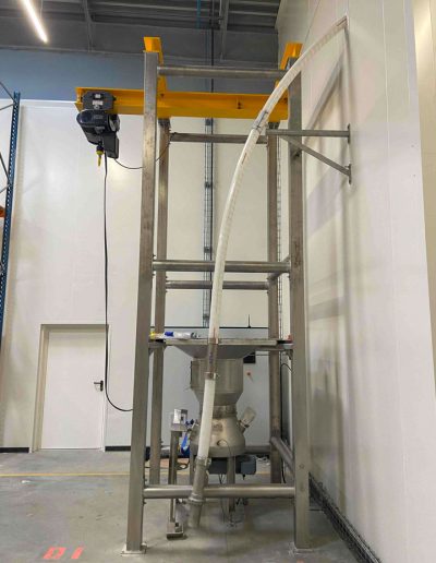 Empty big bag to feed the milk powder silo.