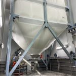Flexible silo containing sugar