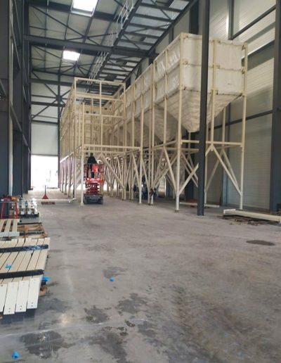 Storage silos and packaging of dried vegetables
