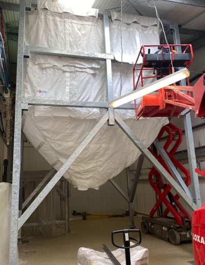 Installation of a 51m³ flexible silo