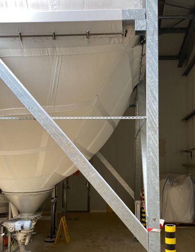 51 m³ flexible silos for storing dried vegetables