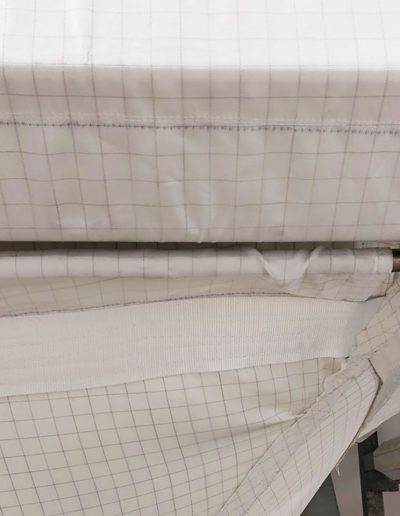 Reinforced seams on the flexible silo fabric